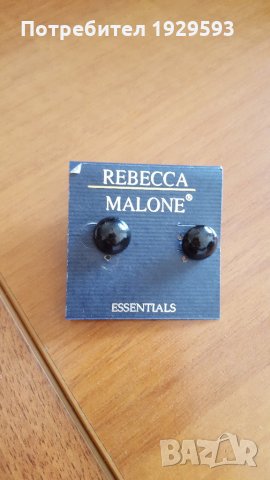 Обеци марка Rebecca Malone, цвят кехлибар, снимка 3 - Обеци - 22555166