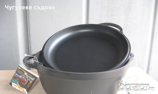 Чугунена тенджера с капак, от 2л до 10л, снимка 3 - Съдове за готвене - 10328167