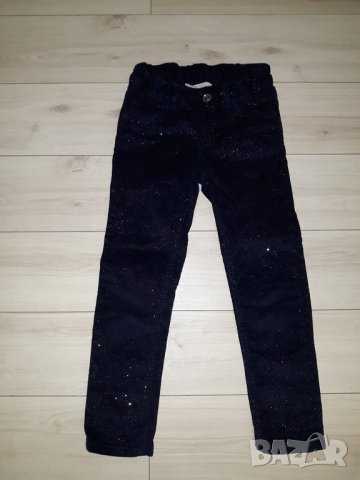 Детски тъмносин лъщящ панталон марка H&M за момиче