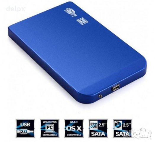 Кутия HDD за вътрешен хард диск 2,5" SATA MINI USB, снимка 1 - Външни хард дискове - 24667745