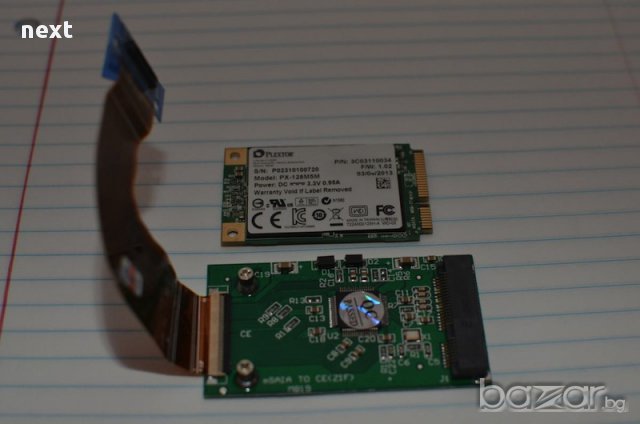 Адаптер mSATA SSD към 40 пинов ZIF, CE + Гаранция, снимка 6 - Кабели и адаптери - 18018854