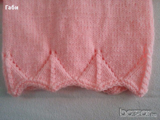 Ръчно плетена бебешка жилетка, снимка 5 - Жилетки и елечета за бебе - 16391446