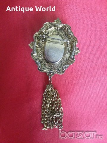 Красива Стара Голяма  Брошка КАМЕЯ, снимка 3 - Антикварни и старинни предмети - 19843242