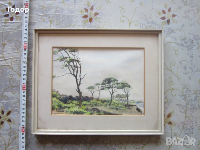 Стара немска картина офорт , снимка 2 - Картини - 26009962