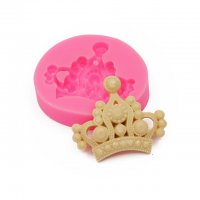Кралска корона с камъни силиконов молд форма за украса торта фондан, снимка 1 - Форми - 23391253
