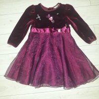Детска вишнева бутикова рокля внос от чужбина, снимка 1 - Детски рокли и поли - 23414489