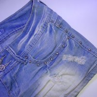 29 размер Къси дънкови панталонки Vivian, сини – 29 размер, снимка 2 - Къси панталони и бермуди - 25032761