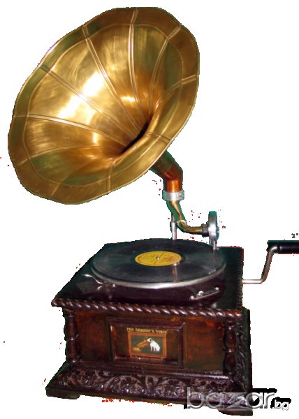 грамофон с фуния, снимка 1