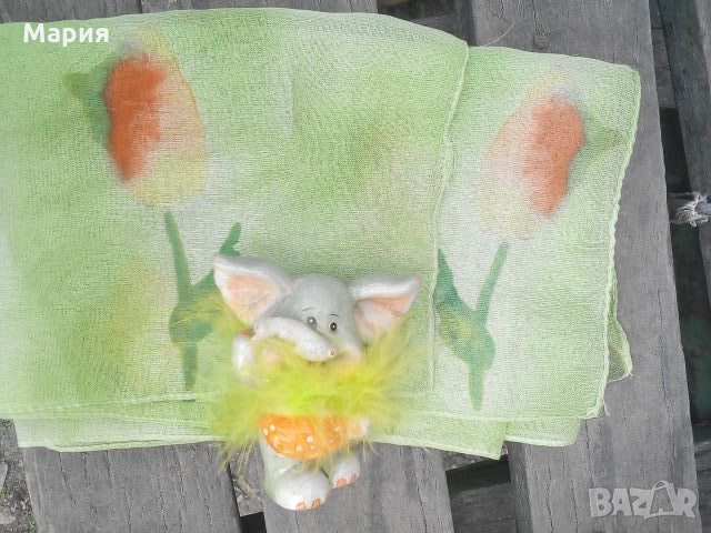 Ново!Ефирен шал + слонче за късмет, снимка 1