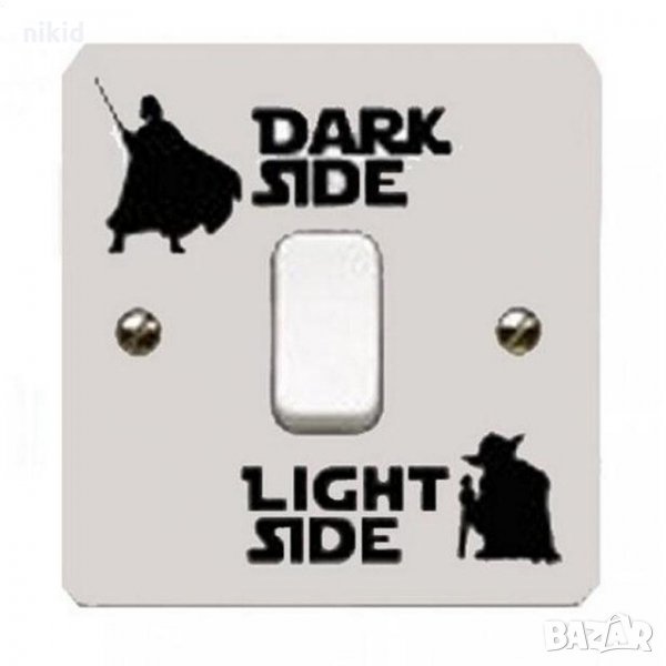 Star Wars Междузвездни войни стикер за контакт ключ на лампа копчето, снимка 1
