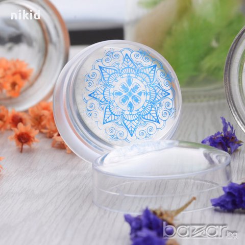 НОВО голям широк силиконов плосък прозрачен печат тампон за щампа шаблон плочка маникюр нокти