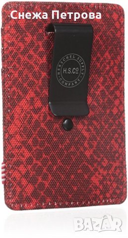 Herschel Raven Red Snake картодържател, снимка 5 - Портфейли, портмонета - 24448028