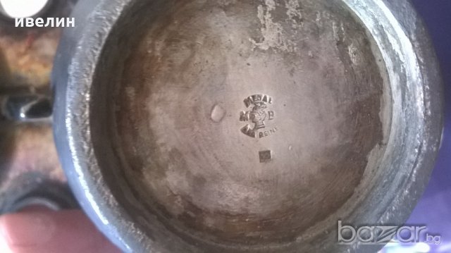 посребрен оливерник арт деко, снимка 6 - Антикварни и старинни предмети - 20435189