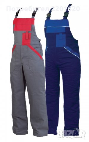 Работен зимен полугащеризон 100% П; 260гр/м , снимка 2 - Други - 26098390