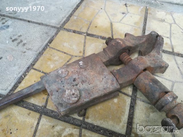 поръчано-ковашко голямо старо менгеме-50х30х10см-метално, снимка 15 - Антикварни и старинни предмети - 20831388