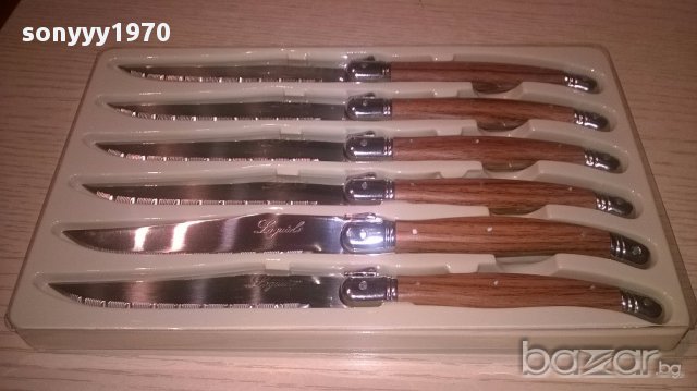 Laguiole-6бр маркови ножа-нови и в опаковка-внос швеицария, снимка 3 - Колекции - 16886694