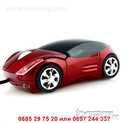 Мишка под формата на кола - Червена код ФЕРАРИ-червена, снимка 4 - Клавиатури и мишки - 12971812