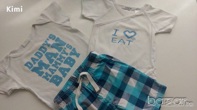 комплект панталонки НМ и 2 бр бодита, снимка 1 - Комплекти за бебе - 11095546