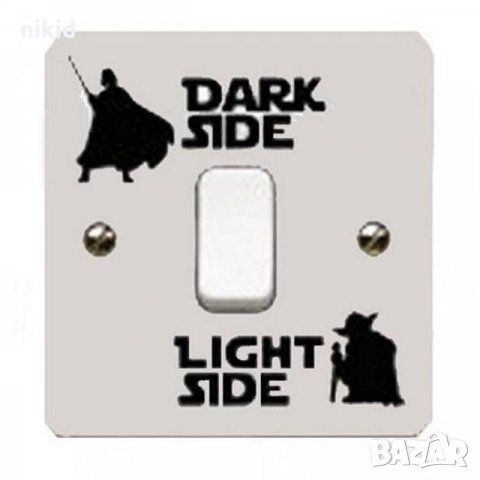 Star Wars Междузвездни войни стикер за контакт ключ на лампа копчето, снимка 1 - Декорация за дома - 21949848