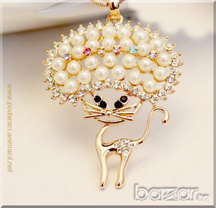 КОЛИЕ - ГРАЦИОЗНАТА ПЕРЛЕНА КОТКА, снимка 1