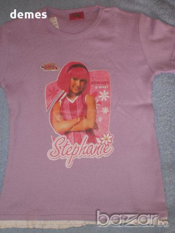 Лилава тениска със Стефани размер 164, нова, снимка 4 - Детски тениски и потници - 11095137