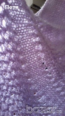 Ръчно плетиво, туника, блуза, люляково лилаво, снимка 3 - Туники - 17375832