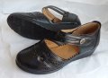Черни дамски отворени обувки Езел със стелка comfort, снимка 4