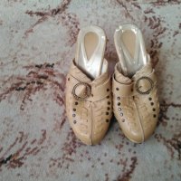Дамско сабо от естествена кожа, снимка 3 - Дамски обувки на ток - 24154582