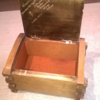 ретро дървена кутия с метален обков-1977г-22х16х11см, снимка 16 - Колекции - 24152627