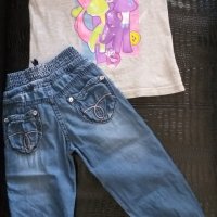 Детски комплект My little pony дънки с блуза 110- 116, снимка 1 - Детски панталони и дънки - 24060551