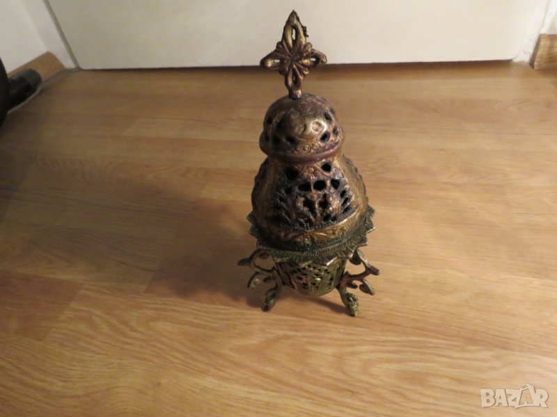 Старинно масивно бронзово кандило 1912г,Царство България за църква, снимка 1