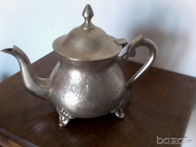 Стар масивен посребрен - Чайник - 1бр!(5555599), снимка 1