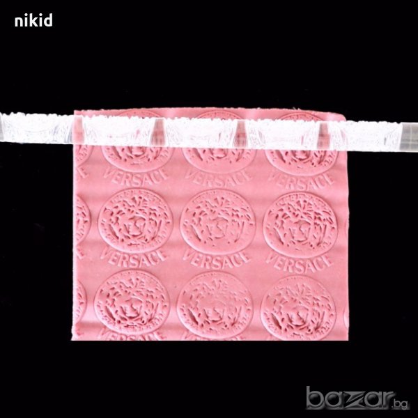 VERSACE лого Версаче кръгове Прозрачна релефна текстурна точилка за фондан украса торта сладки, снимка 1