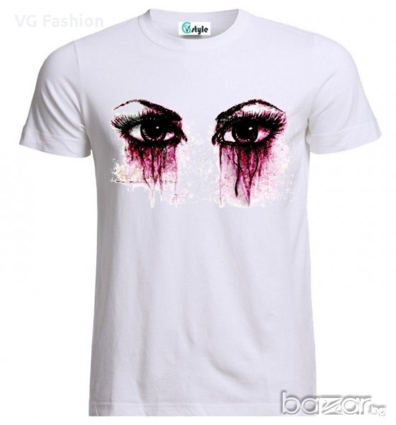 Мъжка тениска Crying Woman Eyes Art, снимка 1