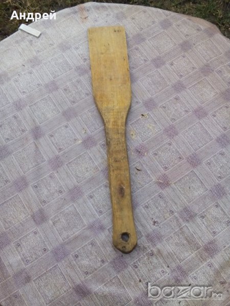 Старинна дървена бъркалка, снимка 1