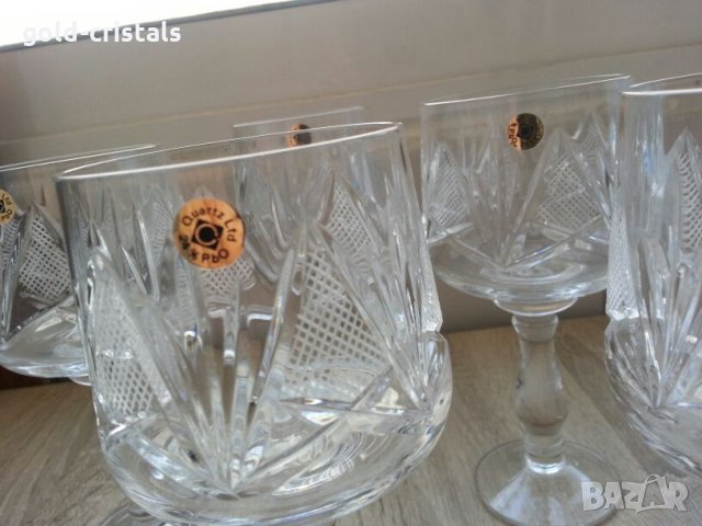 Кристални чаши за вино гравирани, снимка 3 - Антикварни и старинни предмети - 22330718