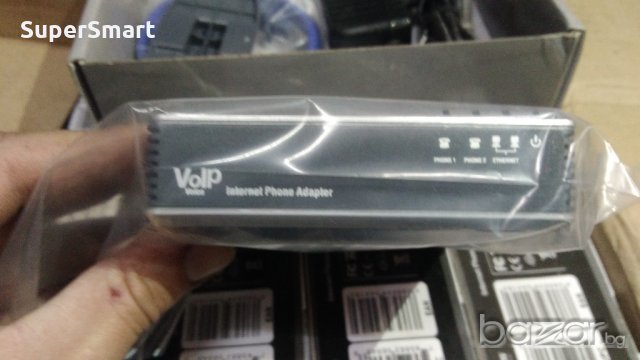 Телефонен адаптер /отключен/- LINKSYS Cisco-VoIP Phone adapter - PAP2-NA, снимка 2 - Мрежови адаптери - 20274264