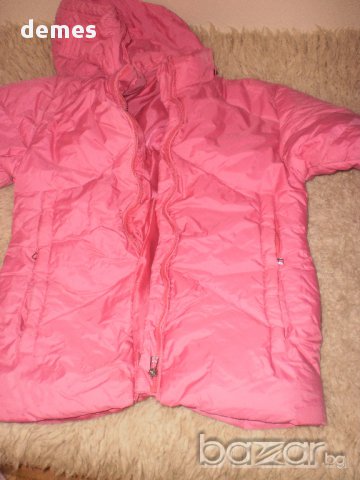 Пухена шуба в цикламен цвят с качулка Waikiki, размер 152 