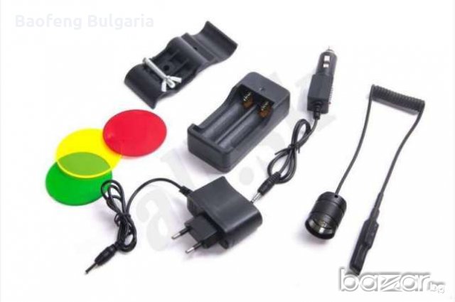 Нови Ловен LED Фенер BAILONG Q3888 / Q2888 8800mAh 3 цветни плаки Акумулаторен , снимка 12 - Екипировка - 18316495