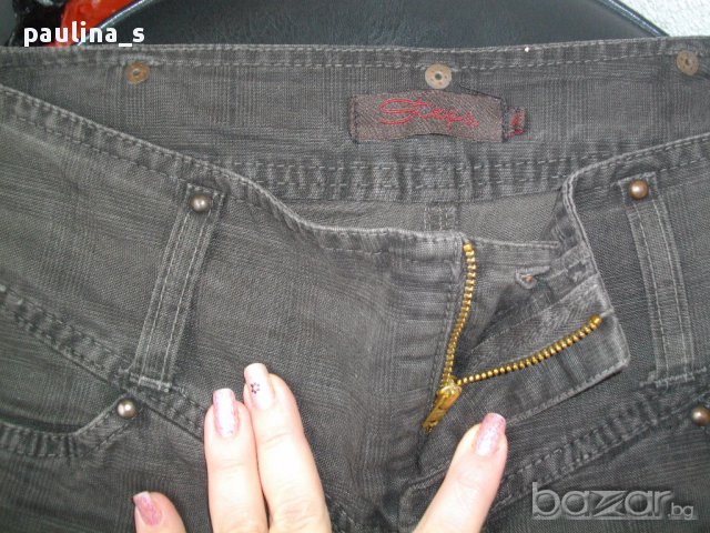 Карирани дънки "Steps" New York / широки крачоли , снимка 4 - Къси панталони и бермуди - 14242479