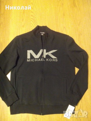Michael Kors Big MK Logo Full Zip Fleece Sweatshirt Jacket, снимка 10 - Спортни дрехи, екипи - 23720429