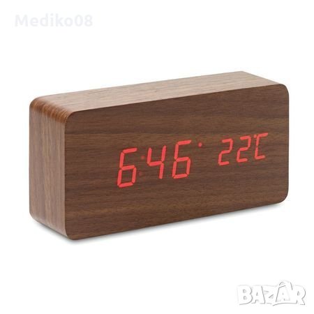 LED часовник с аларма и температура 