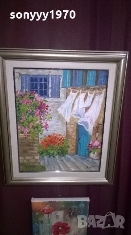 картина-платно и маслени бои с рамка-2-40х30см, снимка 3 - Колекции - 21975423