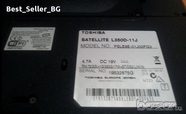 На части Лаптоп Toshiba Satellite L350d-11j, снимка 2 - Части за лаптопи - 10840181