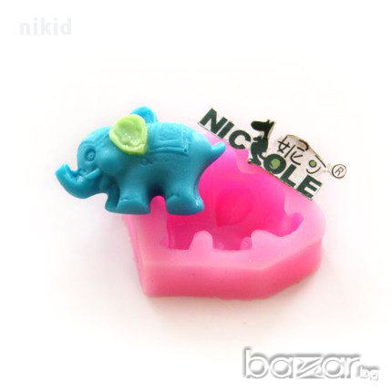 силиконов молд форма 3D слон слонче  за украса декор торта фондан шоколад и др.