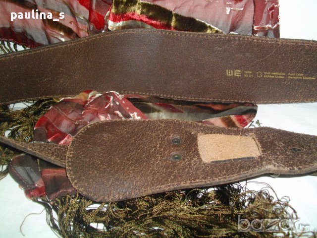 Два броя / Винтидж / Естествена кожа / Марков колан "WE" genuine leather / естествена кожа , снимка 4 - Колани - 14722265
