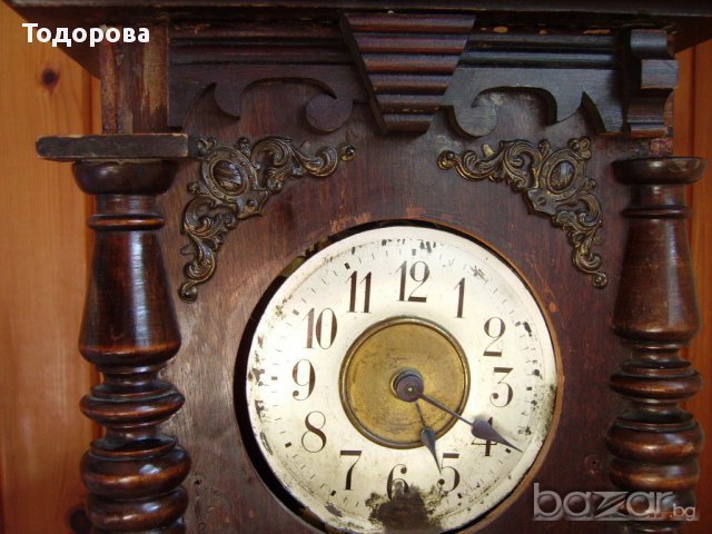 Красив старинен настолен часовник-Юнгханс с латерна, снимка 3 - Антикварни и старинни предмети - 15495664