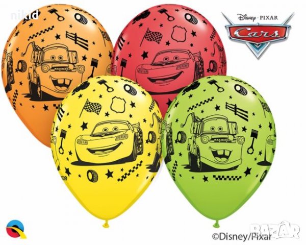 4 бр колите маккуин макуин mcqueen cars латекс балони парти рожден ден , снимка 2 - Други - 23816459