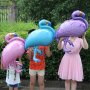 Фламинго 3 цвята огромен  фолио фолиев балон хелий и въздух, снимка 1