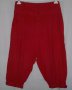 Червени ленени шалвари тип потури "Promod" оригинал, снимка 1 - Къси панталони и бермуди - 10714753